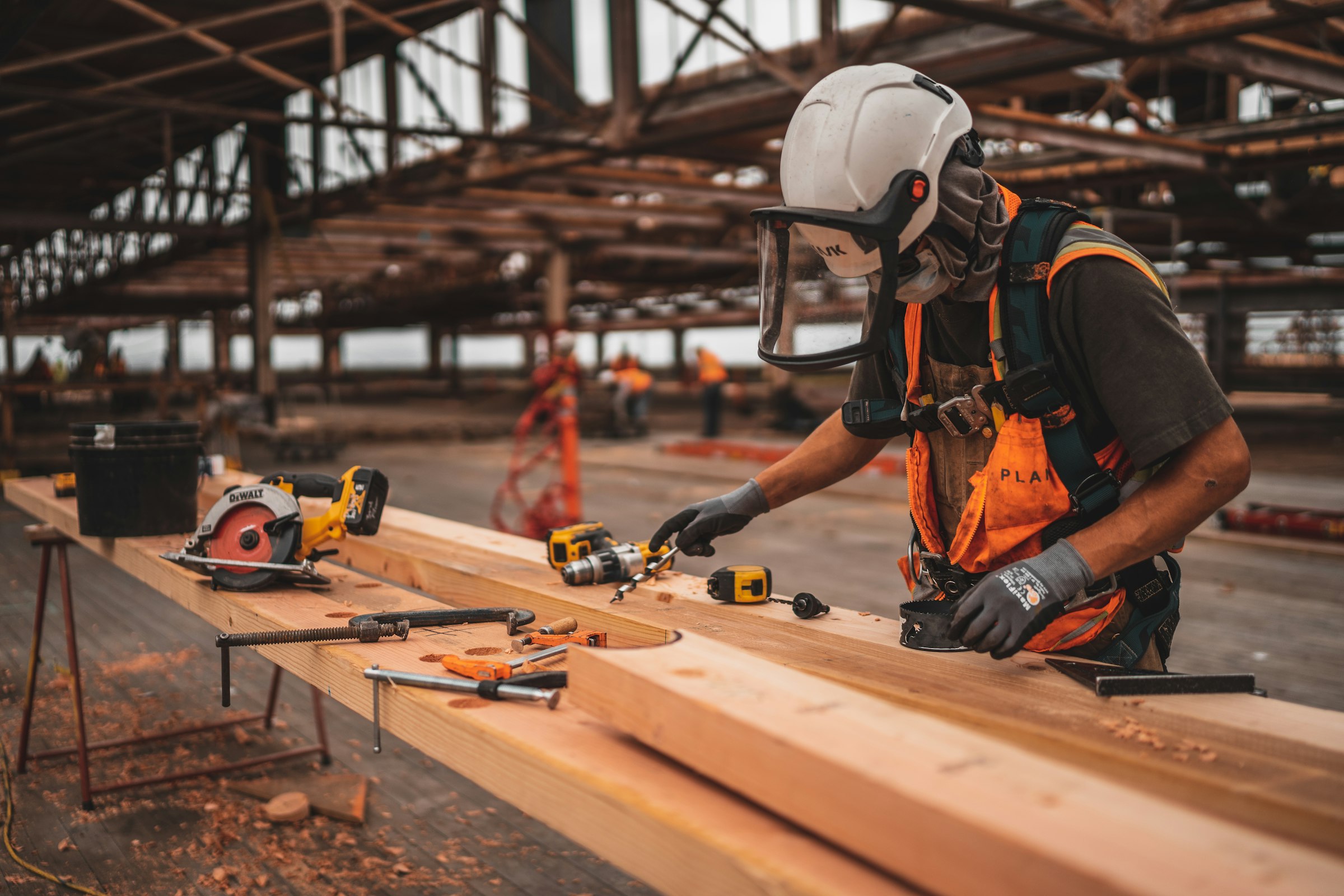 Professionnel du BTP sur un chantier